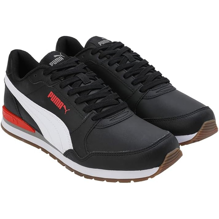 Кросівки PUMA St Runner V3 Nl, унісекс, чорно-біло-червоні (42 EU)