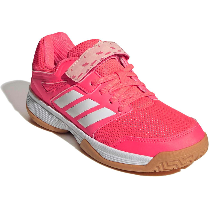 Дитячі кросівки Adidas Speedcourt Unisex для залу (розмір 35.5 EU, колір Solar Turbo Ftwr White Clear Pink)