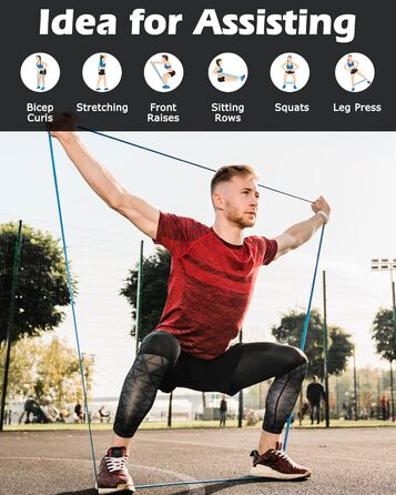 Еластичні гумки для фітнесу Zacro: набір для йоги, пілатесу, силових тренувань та фізіотерапії (6 шт.)