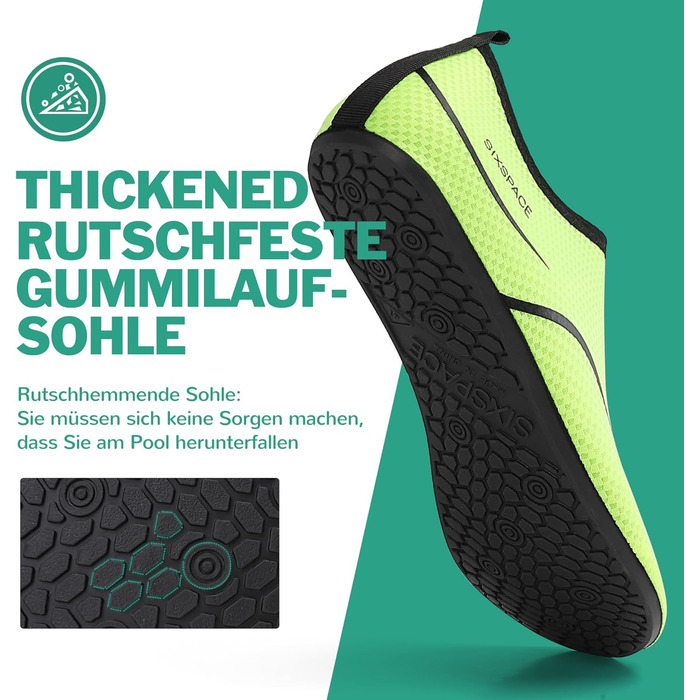 Шкарпетки для плавання та водних видів спорту Sixspace, дихаючі, швидковисихаючі, розмір 34-47