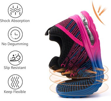 Жіночі кросівки для бігу Hitmars: дихаючі, з амортизацією, антиковзкі, легкі, для бігу по вулицях, фітнесу, ходьби, розмір EU 36-42 (фіолетово-блакитні)