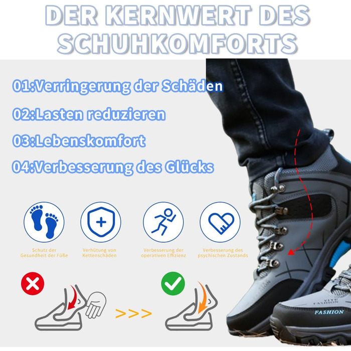 Черевики для хайкінгу чоловічі та жіночі, водонепроникні, трекінгові черевики, для туризму та кемпінгу, сірі, 39 EU