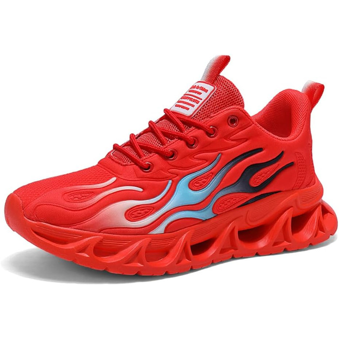 Кросівки для чоловіків та жінок, спортивні, для бігу та ходьби, з повітряною подушкою, дихаючі, розмір 39-46, білі (9189 Crot, 45 EU)