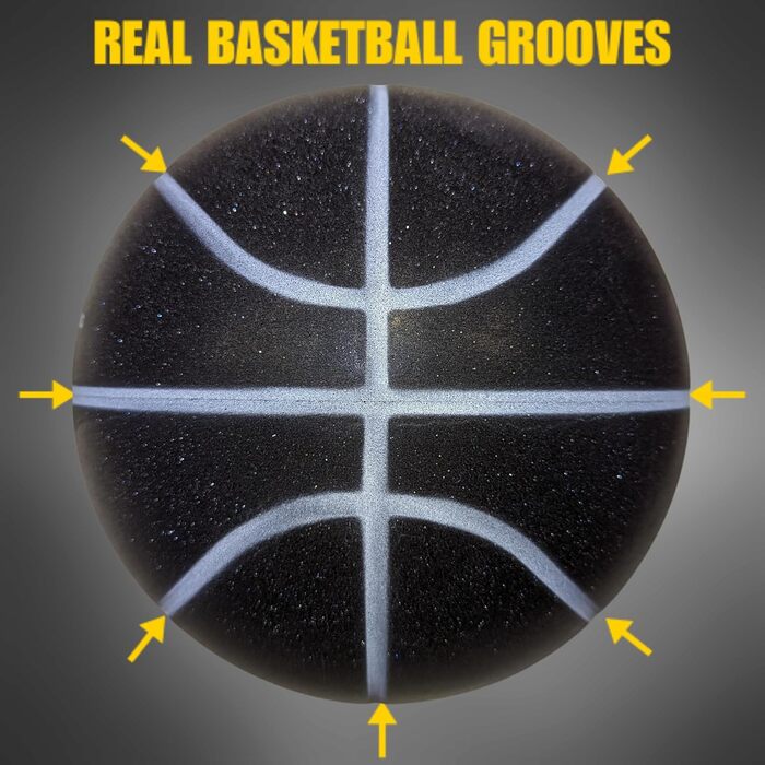Безшумний баскетбольний м'яч WAWAWEWA Silent Basketball X, розмір 7, 74,9 см, з рифленої безповітряної піни для тихого дриблінгу та тренувань у приміщенні