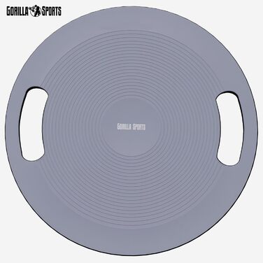 Балансборд GORILLA SPORTS® Ø 40 см, до 110-180 кг, дерево/пластик - для рівноваги, терапії, тренувань, для дітей та дорослих, з ручками