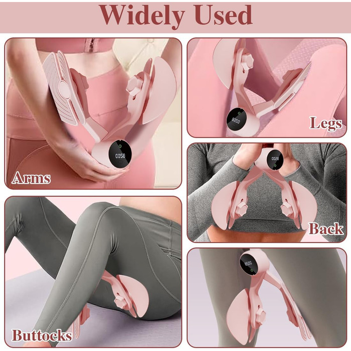 Тренування тазового дна: пристрій для жінок та чоловіків, тренування м'язів стегон та тазу, тренажер для ніг вдома, рожевий