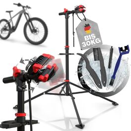 Підставка для збирання велосипедів Tarpofix® до 30 кг | Професійна підставка для ремонту велосипедів та електровелосипедів | Важкий велосипедний тримач для E-bike | Підставка для ремонту велосипедів | Червона