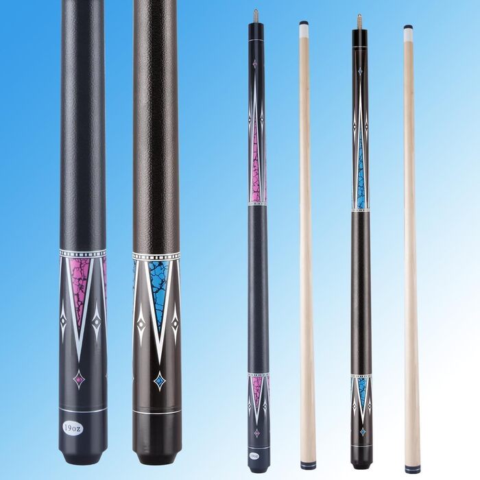 Більярдний кий для початківців 121,9 см з канадського клена, для вузьких приміщень, розмір Junior (набір 2)