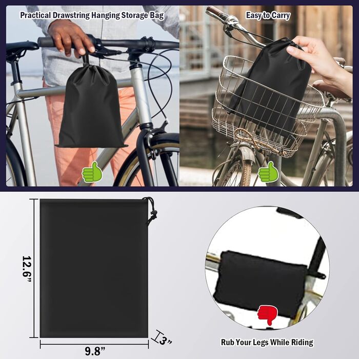 Водонепроникний чохол для велосипеда - гараж для велосипеда 210D Oxford, захисна накидка з сумкою, брезент для велосипеда 200×110×90cm, підходить для 2 велосипедів