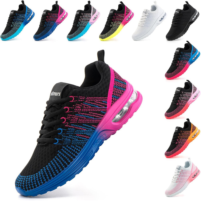 Жіночі кросівки для бігу Hitmars: дихаючі, з амортизацією, антиковзкі, легкі, для бігу по вулицях, фітнесу, ходьби, розмір EU 36-42 (фіолетово-блакитні)