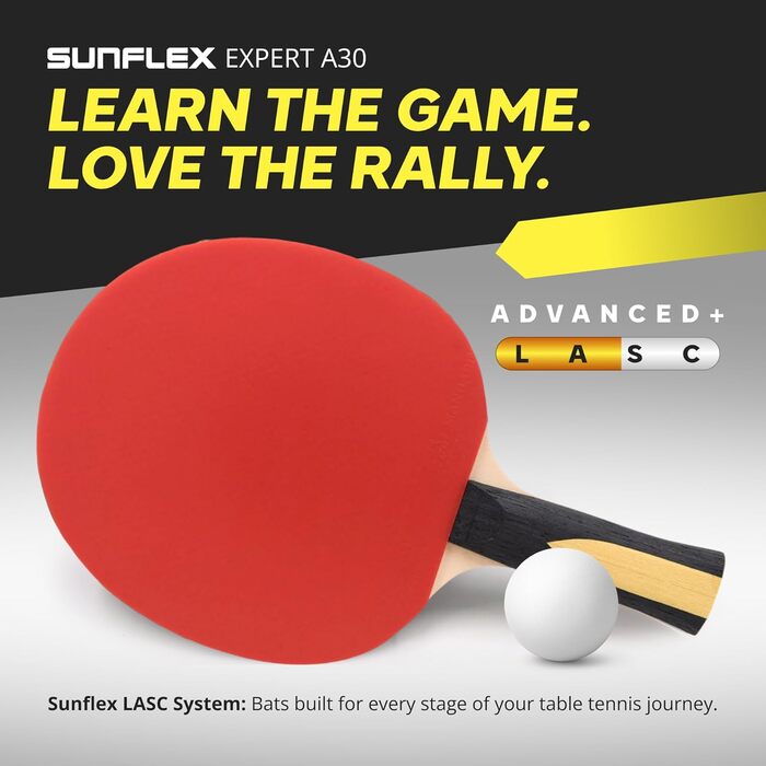 Ракетка для настільного тенісу Sunflex Expert A30 ITTF сертифікована, багатоколір