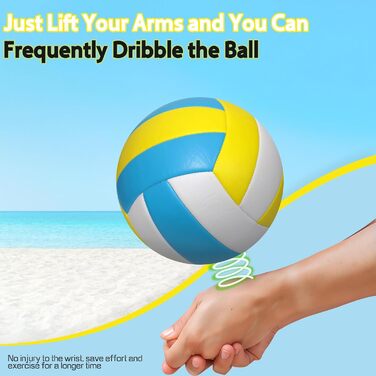 Волейбольний м'яч Aipwerer для пляжу та залу: водонепроникний, Soft Touch, жовто-блакитний, розмір 5