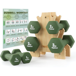 Набір гантелей Kurzhantel-Set з підставкою для дому та фітнес-залу, 30 кг | Küstenbrise (12 кг, смарагдовий)