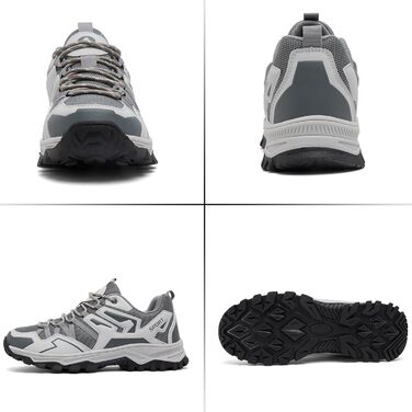 Чоловічі туристичні черевики для трекінгу та хайкінгу. Легкі похідні черевики для кемпінгу та трейлраннінгу (40 EU, Сірий)