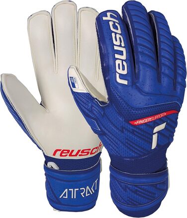 Воротарські рукавички Reusch Attrakt Grip Finger Support Junior, сині/білі, розмір 7, унісекс