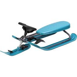 Санки STIGA Snowracer Curve з кермом, гальмом і тросом, сталевий каркас, для дітей та дорослих до 90 кг, зимові санчата від 7 років