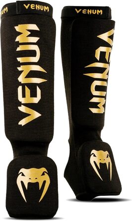 Захист гомілки та стопи Venum Art Uni Kontact XL, чорний/золотий