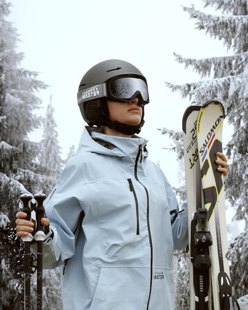 Outdooraster Комплект шолом та маска для гірськолижного спорту - IPS, сірий, S