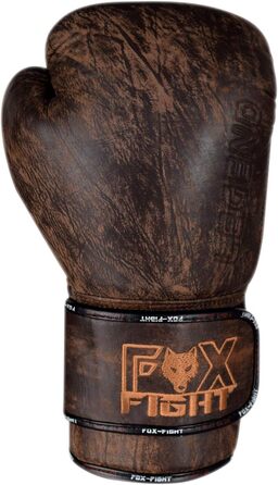 Боксерські рукавички FOX-FIGHT Legend з натуральної шкіри для боксу, кікбоксингу, муай тай, тренувань і спарингів