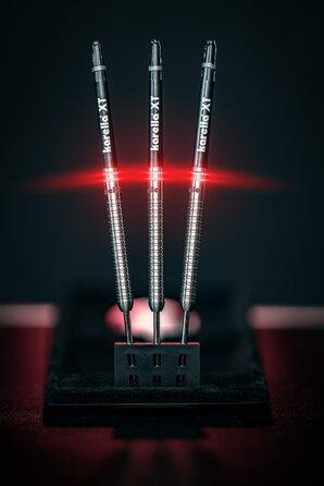 Професійні дротики для дартсу Karella HiPower 90% вольфрам, 22г/24г, металевий наконечник, для класичної дартс-дошки, 3 шт, з оперенням і стержнем