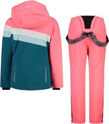 Дитячий комплект CMP Kid: куртка та штани, антрацит (110), неоново-фуксія / тіал