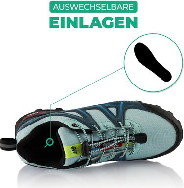 Черевики для трекінгу та трейлраннінгу для жінок та чоловіків, дихаючі, 45 EU, блакитні