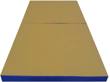 Гімнастичний мат NiroSport 200x100x8 см, водонепроникний, жовто-синій, м'який мат для тренувань і спорту