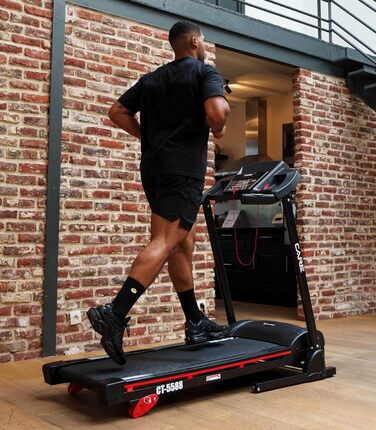 Електрична бігова доріжка Care Fitness CT-5588-2, складна, з нахилом, 16 км/год, 12 програм, сумісна з Kinomap