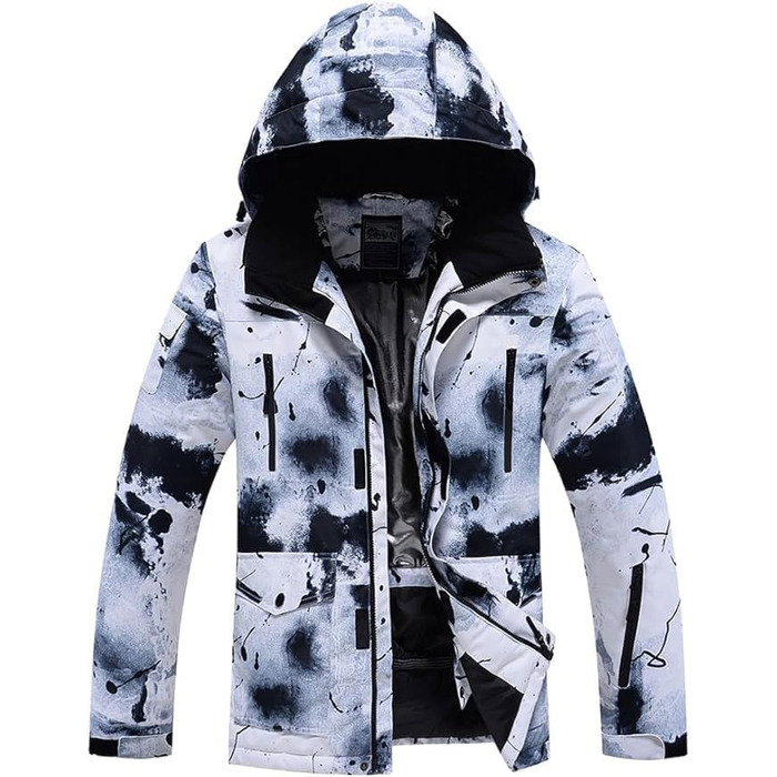 RIUIYEE Комплект чоловічий: куртка та штани для катання на лижах та сноуборді, тепла, з підігрівом, водонепроникна, для зими, XXL