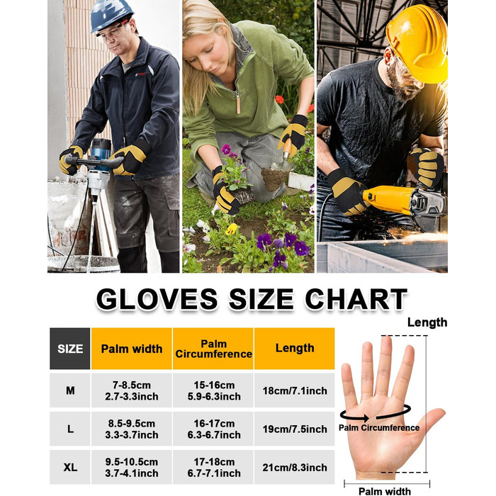 Зимові рукавички RIGWAR для чоловіків та жінок, водонепроникні велосипедні рукавички з підтримкою сенсорного екрану, терморукавички, вітрозахисні рукавички для їзди на конях, мотоциклі, походів, велосипедів, прогулянок (Чорний з жовтим, S)