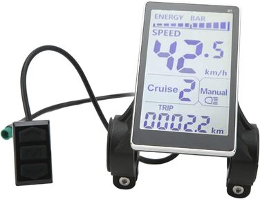 Велокомп'ютер Yosoo Health Gear M5 LCD для електровелосипеда, універсальний дисплей 24V-60V, 5-контактний, для електросамоката, екран 31.8/22.2 мм