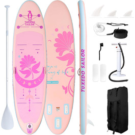 Надувна SUP-дошка Tuxedo Sailor 10'6 x 33 x 6 для йоги, серфінгу та подорожей з аксесуарами