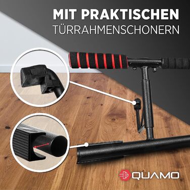 Кліммустанг QUAMO BY LAVUR для дверного прорізу: міцна, неслизька, без свердління, з еластичною стрічкою для домашніх тренувань