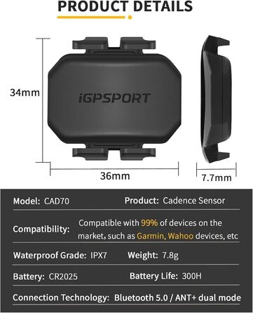 Велокомп'ютер бездротовий iGPSPORT BSC100S з Bluetooth 5.0 та ANT+, 2.6
