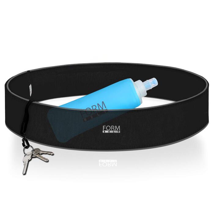 Пояс для бігу Forbelt® з флягою для телефону (M, чорний) - зручний пояс для смартфонів iPhone, Galaxy та інших під час бігу та джогінгу