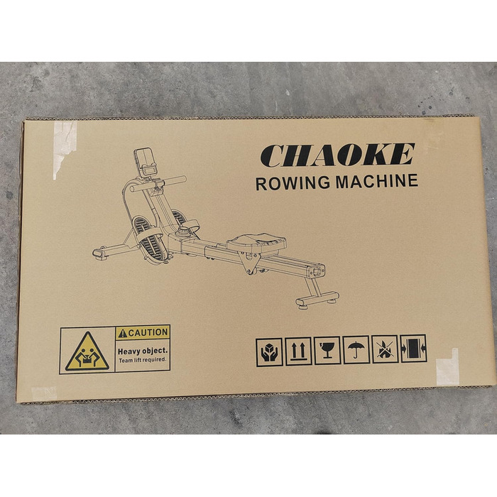 Гребний тренажер CHAOKE для дому, тихий магнітний, з App, 16 рівнів опору, стабільний, до 160 кг, чорний