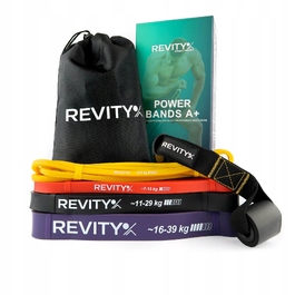 Набір фітнес-резинок Revity Power Bands 3-39 кг, 4 шт.