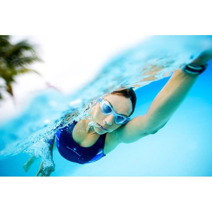 Окуляри для плавання Aqua Sphere Kaiman, прозора лінза, синя прозора оправа