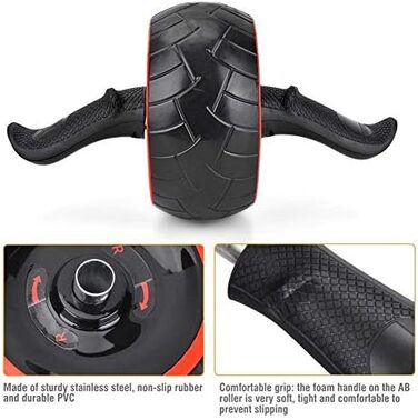 Колесо для пресу з наколінниками, широке, для тренування корпусу, фітнес, домашній спортзал
