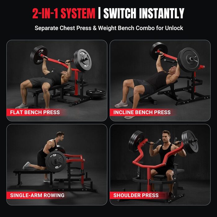 Складана тренажерна лава YOLEO з підставкою для штанги, мультифункціональна, для дому, з можливістю тренування пресу та підйому ніг (2 в 1)