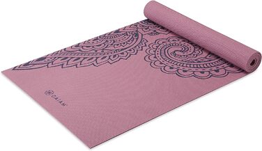 Йога мат Gaiam Premium 5 мм - неслизька тренувальна фітнес-мат для йоги, пілатесу та фітнесу (172.7 x 61 x 5 мм, Paisley Tropical)