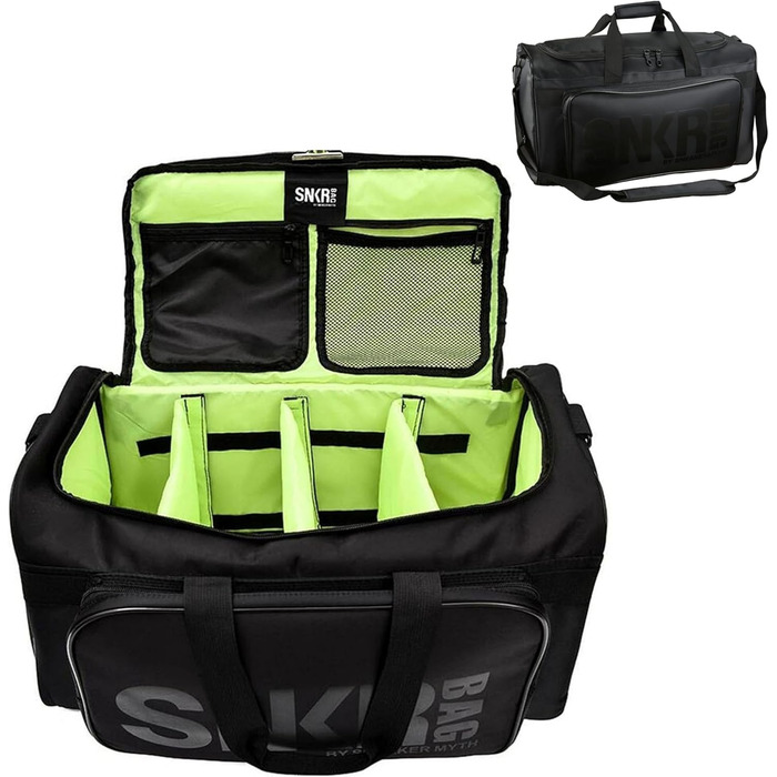 Спортивна сумка Artfilif: містка, з 3 відділеннями, для подорожей, чорна