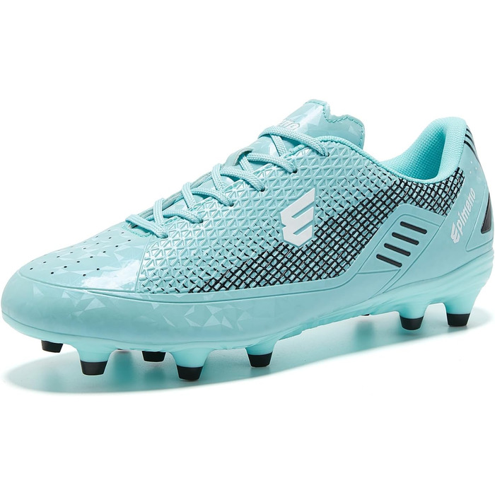 Чоловічі футбольні бутси для гри на траві, легкі, з покращеним зчепленням та комфортом (36 EU, Аквамарин Чорний)