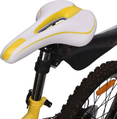 Сідло для гірського велосипеда Robuster, біло-жовте