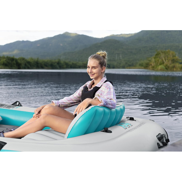 Надувний човен Bestway Hydro Force Adventure Elite X4 для 4 осіб, 315x165x41.5 см, з веслами та насосом