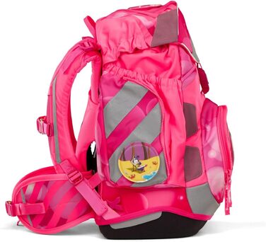 Ергономічний шкільний рюкзак ergobag Schulranzen-Set — комплект із 6 предметів для 1 класу початкової школи, рожевий, унісекс