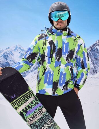 Чоловіча водонепроникна лижна куртка WUFU, тепла зимова модель, вітрозахисний Windbreaker Hebau (XL, Digitaldruck-02)