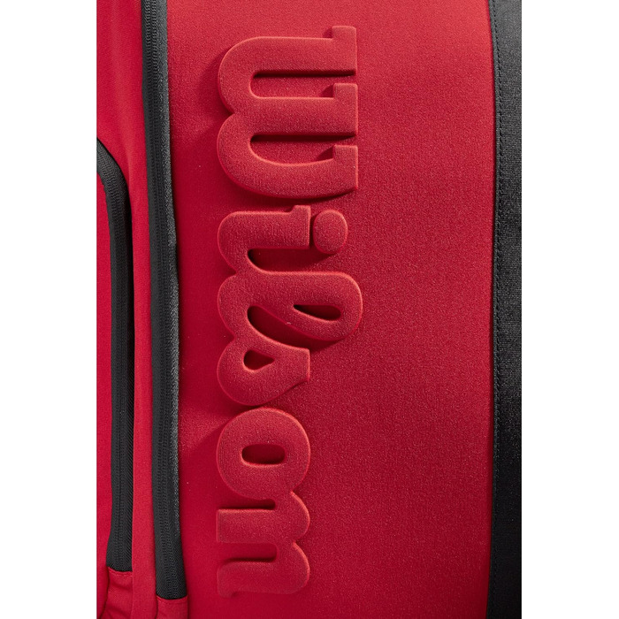 Рюкзак Wilson Super Tour Backpack Clash V2.0 для тенісних ракеток, унісекс, чорний/червоний, універсальний розмір