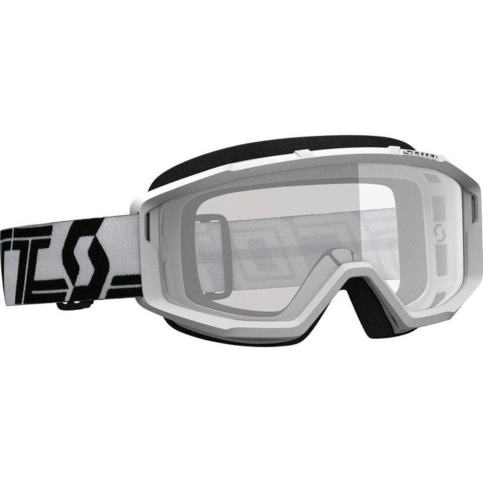 Мотокросові окуляри Scott Primal Clear MX/MTB, білі з прозорою лінзою