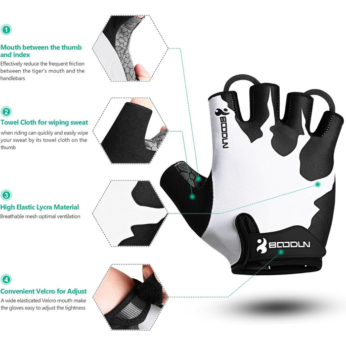 Велосипедні рукавички чоловічі літні напівпальцеві MTB, рукавички для гірського велосипеда/шосе, велосипедні рукавички для відпочинку чоловічі та жіночі, дихаючі, неслизькі, амортизуючі, білі XXL